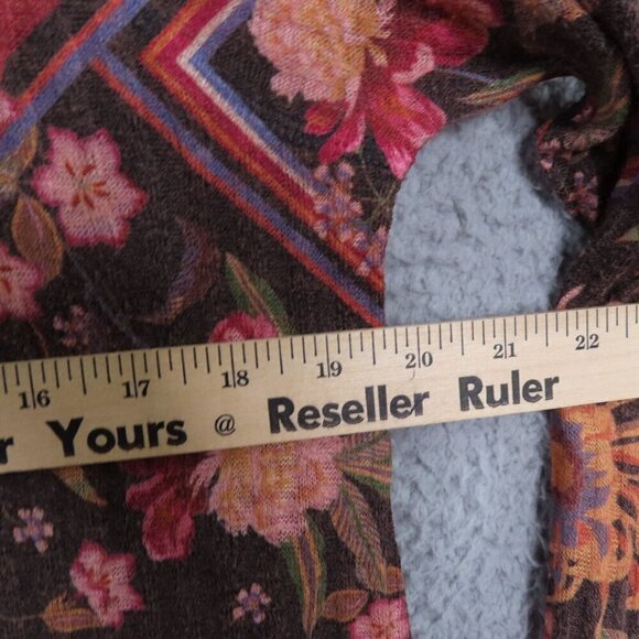 Soft Surroundings Tunic Top PS Petite Small Ribbed Floral Waffle Knit Boho - Picture 4 of 9